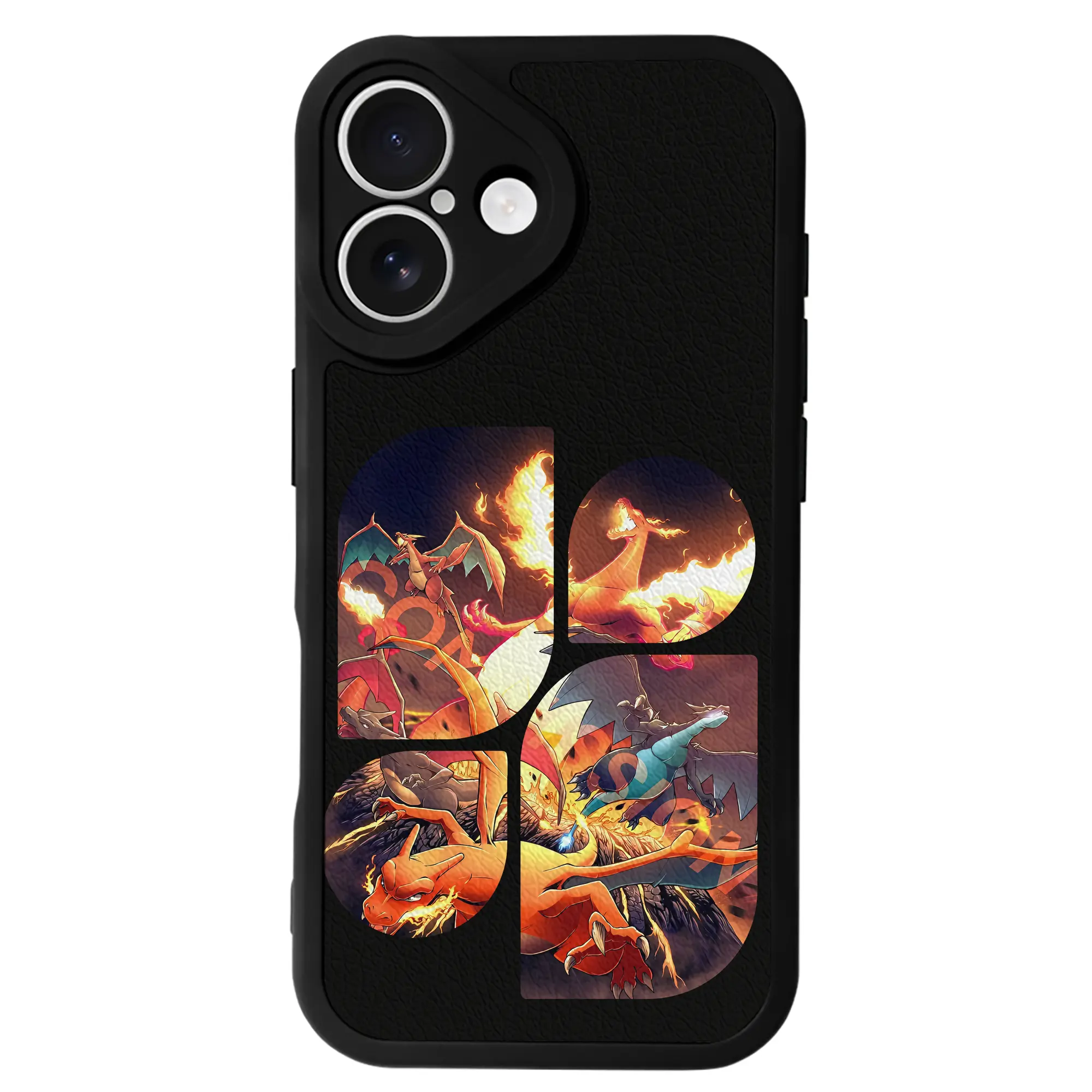 ポケモン グッズ,リザードン - IPhone 16シリーズ対応 ・ シリコンスマホケース ・ レザー調 ・ 高精度フィット ・ 耐衝撃 ・ ワイヤレス充電対応 ・ 精密カット